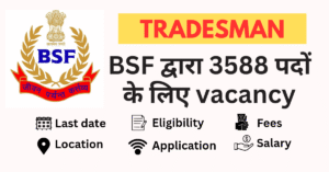 Read more about the article BSF Vacancy 2025 : Border Security Force (BSF) में Constable Tradesman के लिए 3588 पदों पर Vacancy 2025